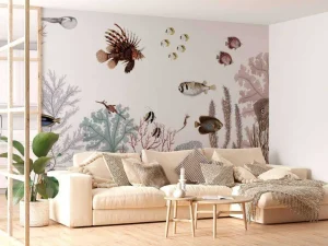 New Sir Edwards - Roaring Reef - White fotobehang Kinderkamer