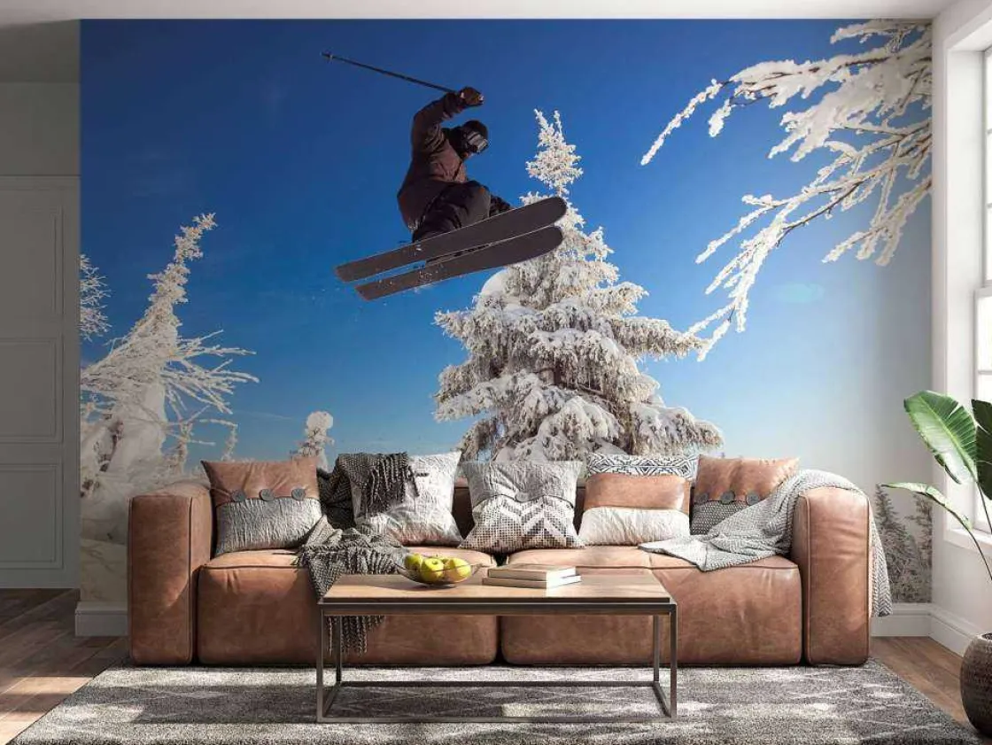skir_maakt_een_hoge_spron_2.webp Sale Skiër maakt een hoge sprong fotobehang Tienerkamer | Sport