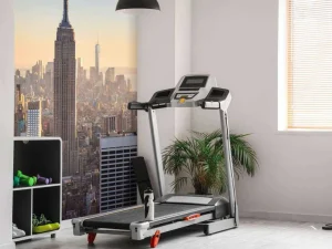 Online Skyline van New York bij zonsopkomst fotobehang Architectuur