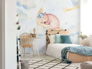 Online Slapende beer in de wolken Kinderkamer | Dieren