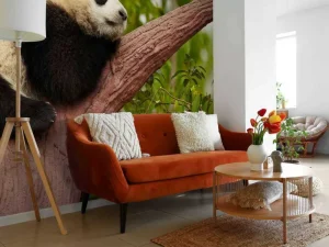 Outlet Slapende panda in een boom fotobehang Dieren