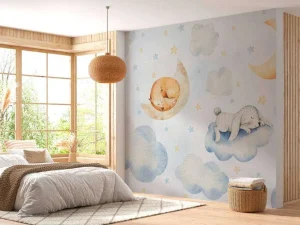 Sale Slapende vrienden in de wolken Babykamer
