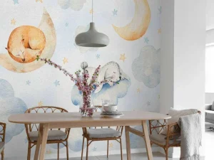 Sale Slapende vrienden in de wolken Babykamer