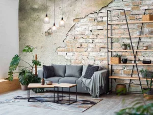Sale Slordige bakstenen muur fotobehang Gang