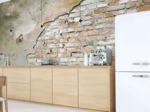 Sale Slordige bakstenen muur fotobehang Gang