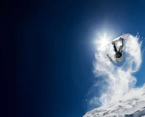 Discount Snowboarder maakt een backflip fotobehang Tienerkamer | Sport