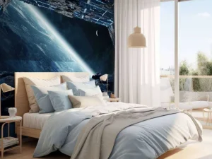 Best Space Shuttle met asteroïden fotobehang Tienerkamer | Kinderkamer