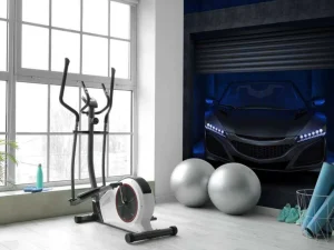 Discount Sportauto in een garagebox fotobehang Kinderkamer | Transport