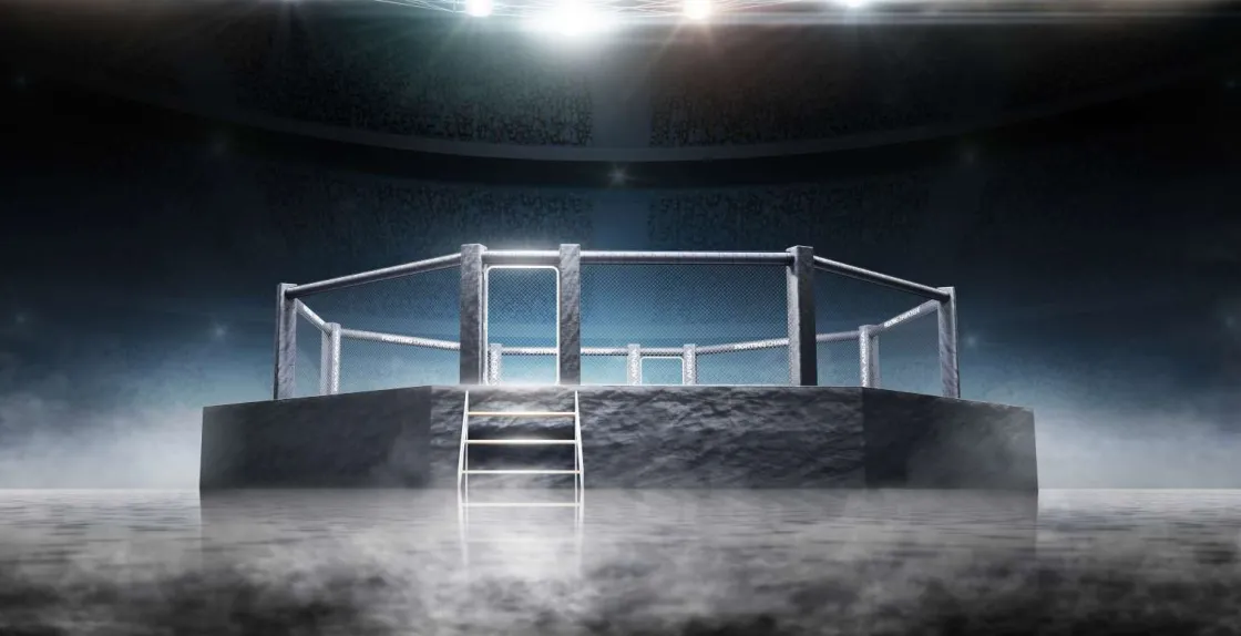 stenen_mma_kooi_fotobehan_0.webp Online Stenen MMA kooi fotobehang Tienerkamer | Sport