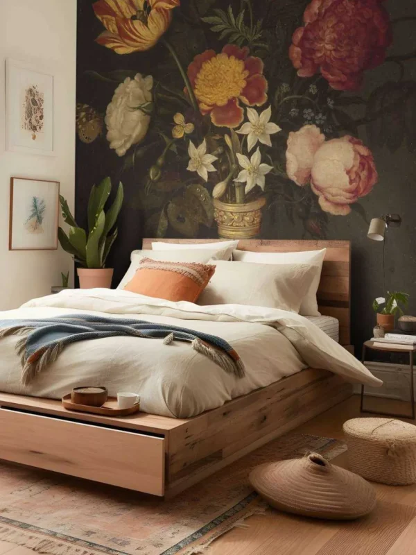Online Stilleven met bloemen in een Wan-li vaas fotobehang Kunst & Design | Bloemen