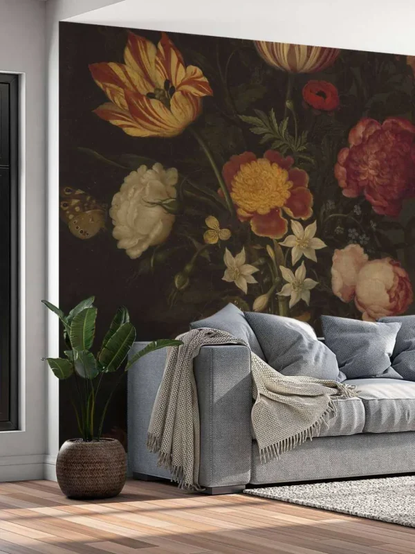 Online Stilleven met bloemen in een Wan-li vaas fotobehang Kunst & Design | Bloemen