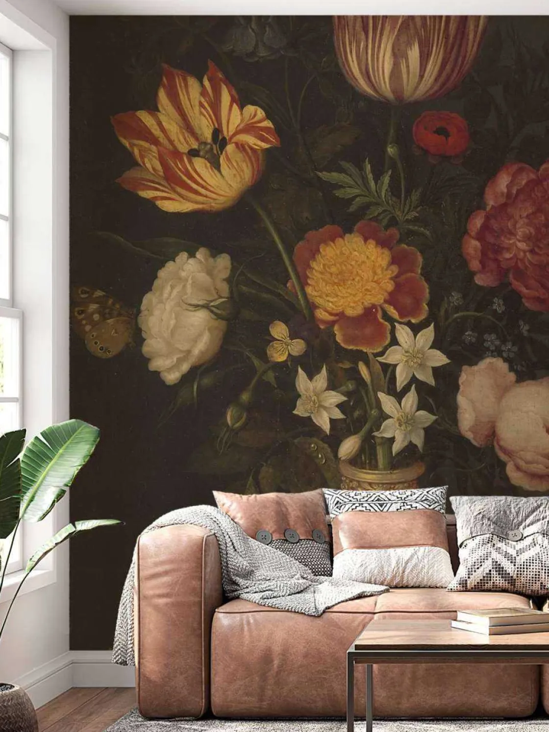 stilleven_met_bloemen_in__2.webp Online Stilleven met bloemen in een Wan-li vaas fotobehang Kunst & Design | Bloemen