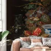 Online Stilleven met vruchten, oesters en een porseleinen kom fotobehang Keuken