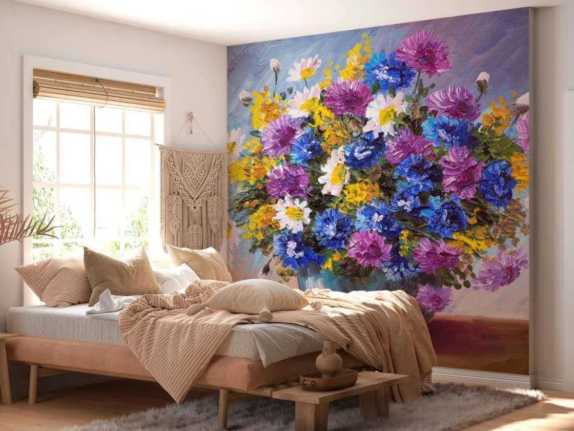 stilleven_van_een_vaas_me_1.webp Hot Stilleven van een vaas met kleurrijke bloemen fotobehang Bloemen | Kunst & Design