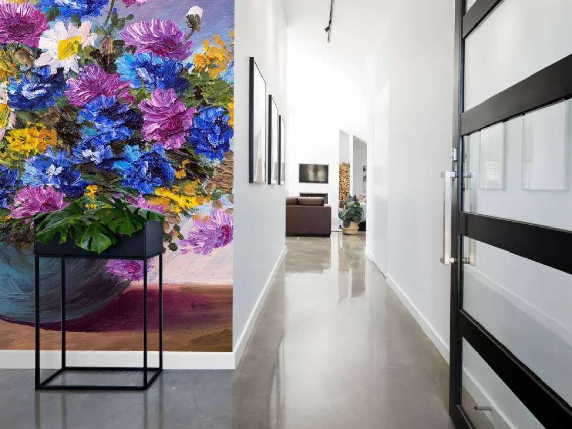 stilleven_van_een_vaas_me_4.webp Hot Stilleven van een vaas met kleurrijke bloemen fotobehang Bloemen | Kunst & Design