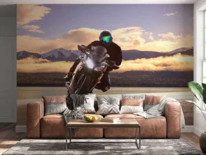 Clearance Stoere motorrijder fotobehang Tienerkamer | Transport