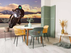 Clearance Stoere motorrijder fotobehang Tienerkamer | Transport