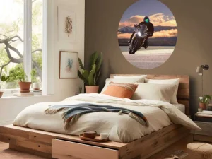 Clearance Stoere motorrijder fotobehang Tienerkamer | Transport