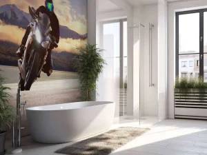 Clearance Stoere motorrijder fotobehang Tienerkamer | Transport