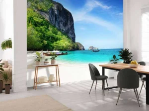 Discount Strand op het Poda eiland in Thailand fotobehang Transport