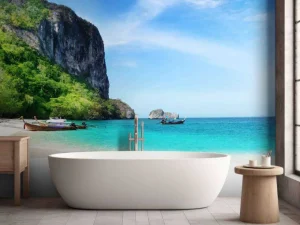 Discount Strand op het Poda eiland in Thailand fotobehang Transport