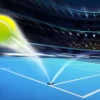 Online Stuiterende tennisbal fotobehang Tienerkamer