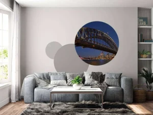 Clearance Sydney Harbour Bridge in de avond fotobehang Architectuur