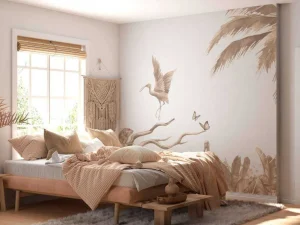 New Tak met jungle dieren in taupe Kinderkamer | Dieren