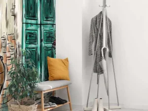 Best Tekening van een Mediterraans huis fotobehang Kunst & Design | Architectuur