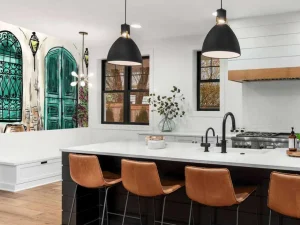 Best Tekening van een Mediterraans huis fotobehang Kunst & Design | Architectuur