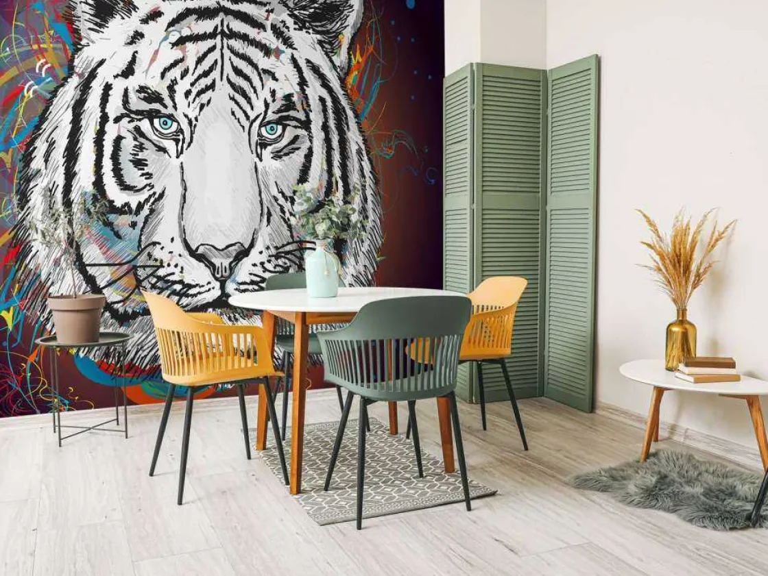 tijger_in_de_ruimte_vecto_3.webp New Tijger in de ruimte vector fotobehang Tienerkamer | Kinderkamer