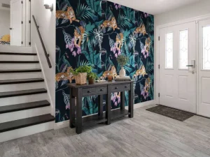 Fashion Tijgers, bladeren en bloemen Bloemen