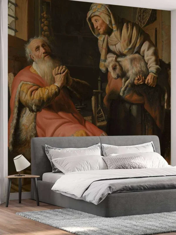 Online Tobit en Anna met het bokje fotobehang Kunst & Design