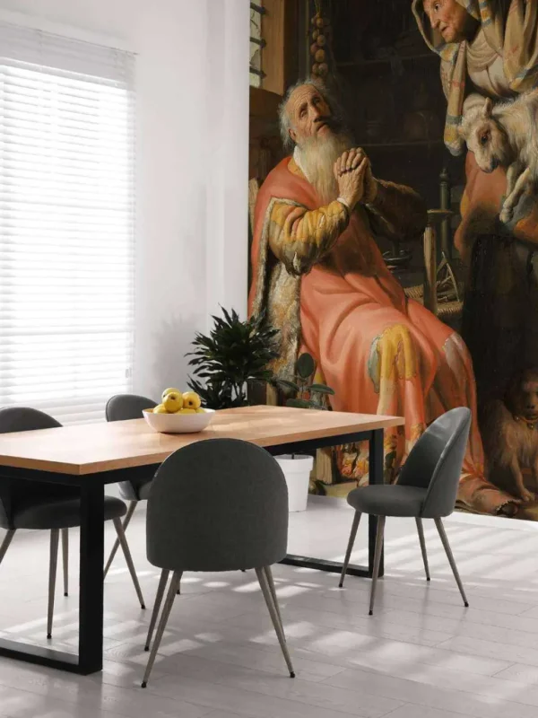 Online Tobit en Anna met het bokje fotobehang Kunst & Design