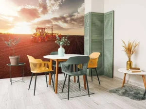 Fashion Tractor aan het werk fotobehang Tienerkamer | Kinderkamer