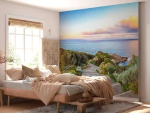 Fashion Trap naar de zee fotobehang Bloemen