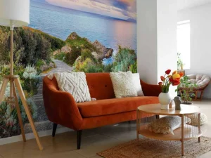 Fashion Trap naar de zee fotobehang Bloemen