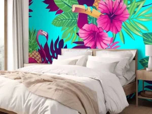 Fashion Trendy jungle print fotobehang Dieren | Bloemen