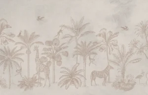 Best Tropisch dierenjungle taupe Kinderkamer | Dieren