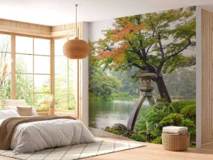 Discount Tuin van Kenrokuen in de herfst fotobehang Bloemen