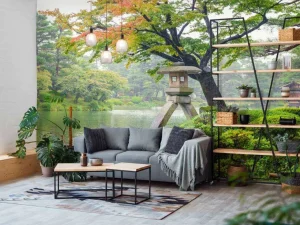 Discount Tuin van Kenrokuen in de herfst fotobehang Bloemen