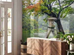 Discount Tuin van Kenrokuen in de herfst fotobehang Bloemen