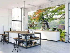 Discount Tuin van Kenrokuen in de herfst fotobehang Bloemen