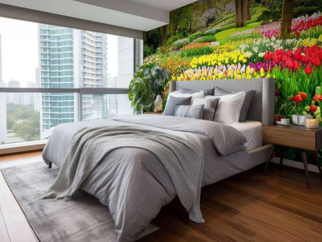 tulpencreaties_in_een_par_1.webp Clearance Tulpencreaties in een park fotobehang Steden | Architectuur