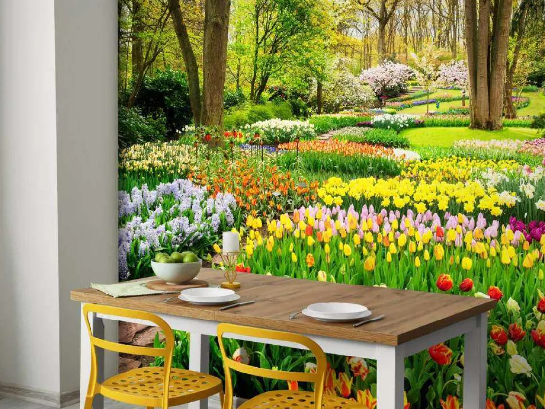 tulpencreaties_in_een_par_3.webp Clearance Tulpencreaties in een park fotobehang Steden | Architectuur