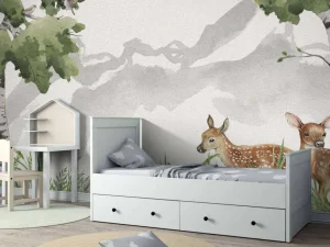 Clearance Twee hertjes in het bos Kinderkamer | Dieren