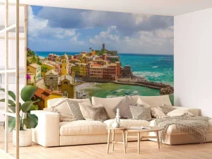 Discount Uitzicht op het dorpje Vernazza fotobehang Architectuur
