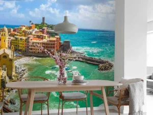 Discount Uitzicht op het dorpje Vernazza fotobehang Architectuur