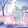 New Unicorn in de sneeuw Kinderkamer | Dieren