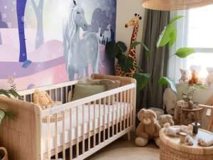 New Unicorn in de sneeuw Kinderkamer | Dieren